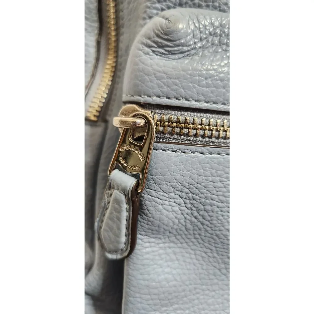 COACH Charlie 30550 Pebbled Leather Women's Backpack - Baby Sky Blue Very‎ Clean